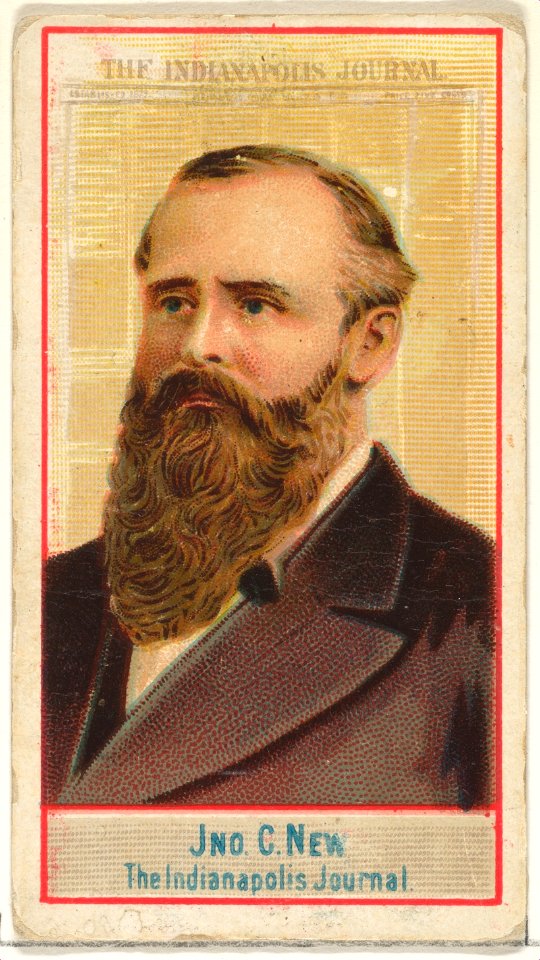 John C. New, The Indianapolis Journal, from the American Editors series (N1) for Allen & Ginter Cigarettes Brands MET DP827853