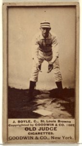 John Anthony "Honest John" Boyle, Catcher, St. Louis Browns, from the Old Judge series (N172) for Old Judge Cigarettes MET DP846029