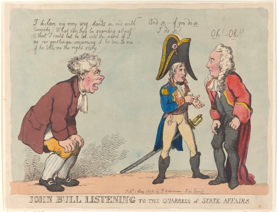 John Bull Listening to the Quarrels of State Affairs Met DP884686