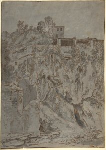 Italianate Buildings on a Hill at Tivoli MET DP800429