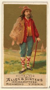 Italy, from the Natives in Costume series (N16) for Allen & Ginter Cigarettes Brands MET DP834834