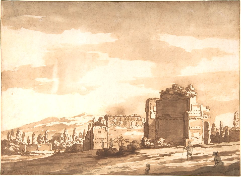 Italian Landscape, perhaps the Monte Mario, Rome MET DP801090