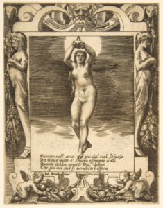 Juno suspended in the air, set within a frame, from the 'Loves, Rages and Jealousies of Juno' MET DP812661