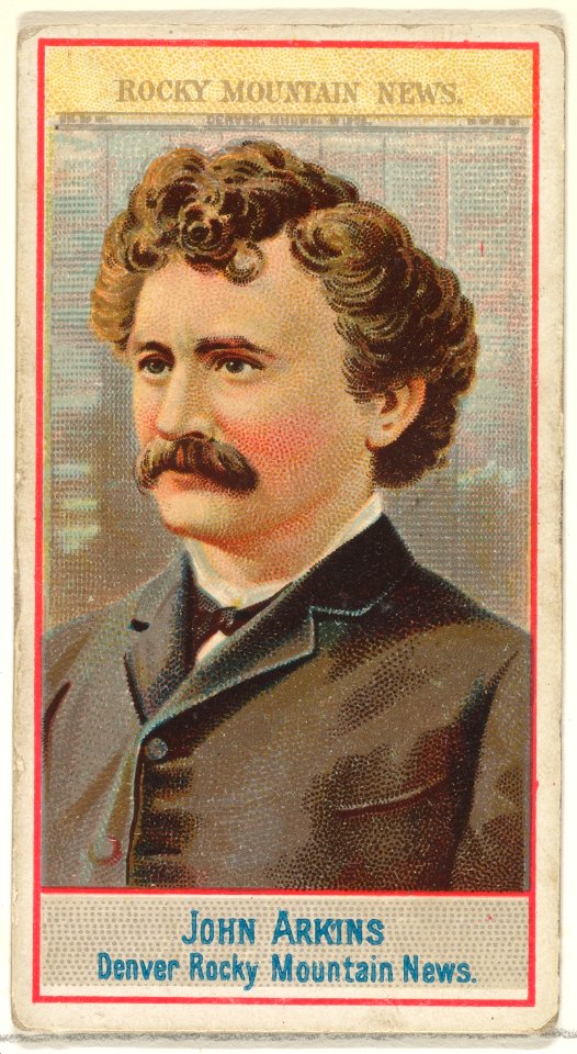 John Arkins, Denver Rocky Mountain News, from the American Editors series (N1) for Allen & Ginter Cigarettes Brands MET DP827824