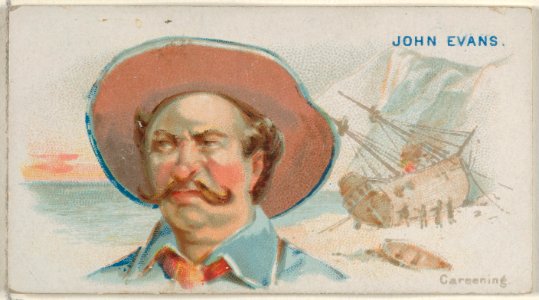 John Evans, Careening, from the Pirates of the Spanish Main series (N19) for Allen & Ginter Cigarettes MET DP835003