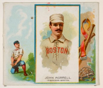 John Morrell, 1st Baseman, Boston, from World's Champions, Second Series (N43) for Allen & Ginter Cigarettes MET DP817009