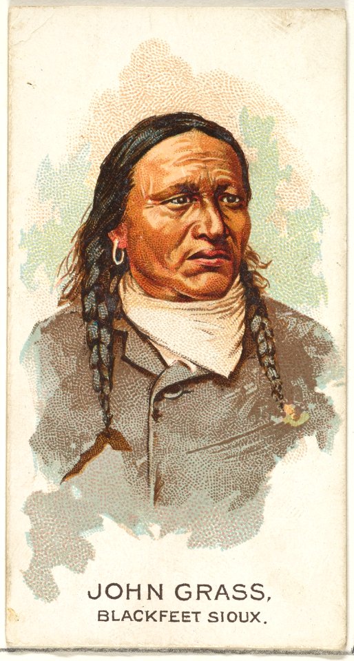 John Grass, Blackfeet Sioux, from the American Indian Chiefs series (N2) for Allen & Ginter Cigarettes Brands MET DP828016