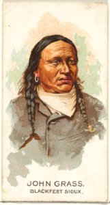 John Grass, Blackfeet Sioux, from the American Indian Chiefs series (N2) for Allen & Ginter Cigarettes Brands MET DP828016