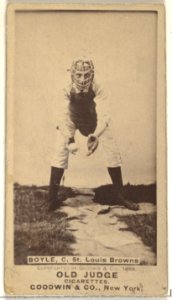 John Anthony "Honest John" Boyle, Catcher, St. Louis Browns, from the Old Judge series (N172) for Old Judge Cigarettes MET DP846030