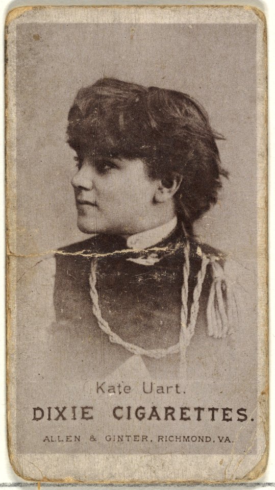 Kate Uart, from the Actresses series (N67) promoting Dixie Cigarettes for Allen & Ginter brand tobacco products MET DP839576