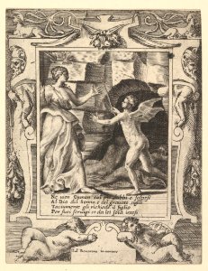 Juno summoning sleep to descend upon Jupiter, set within an elaborate frame, from the 'Loves, Rages and Jealousies of Juno' MET DP819604