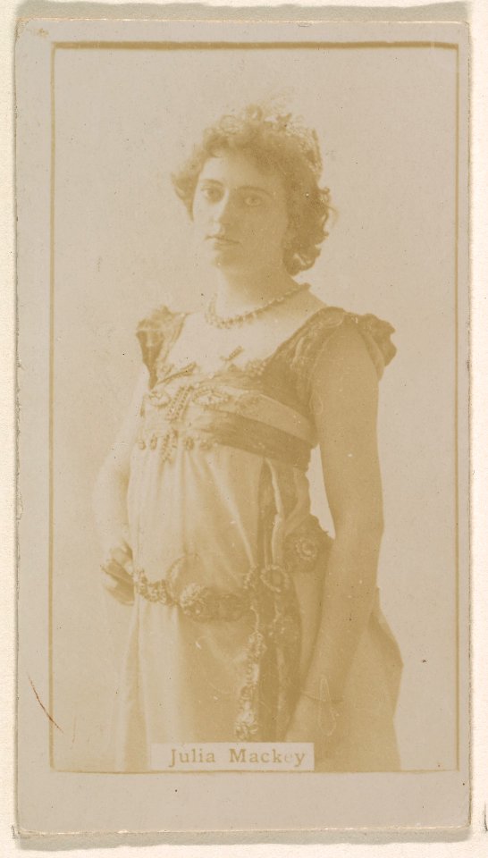 Julia Mackey, from the Actresses series (N245) issued by Kinney Brothers to promote Sweet Caporal Cigarettes MET DP859031