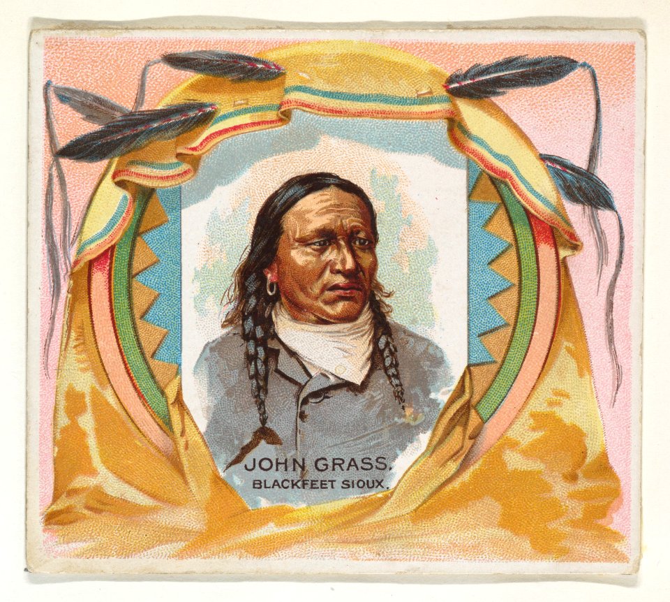John Grass, Blackfeet Sioux, from the American Indian Chiefs series (N36) for Allen & Ginter Cigarettes MET DP838957