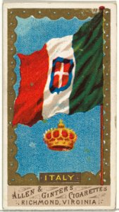 Italy, from Flags of All Nations, Series 1 (N9) for Allen & Ginter Cigarettes Brands MET DP841338