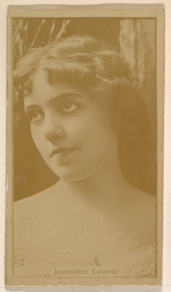 Jeannette Lowrie, from the Actresses series (N245) issued by Kinney Brothers to promote Sweet Caporal Cigarettes MET DP859021