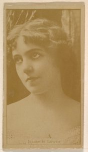 Jeannette Lowrie, from the Actresses series (N245) issued by Kinney Brothers to promote Sweet Caporal Cigarettes MET DP859021
