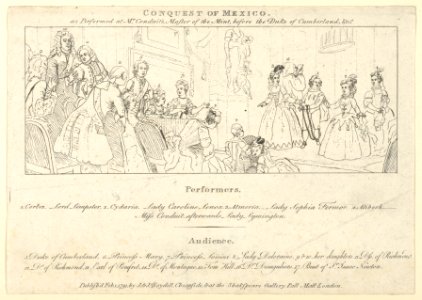 Key with List of Performers to- The Indian Emperor, or, The Conquest of Mexico, Act 4, scene 4 MET DP847774