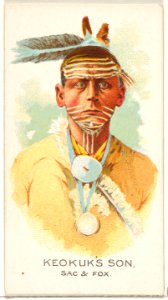 Keokuk's Son, Sac and Fox, from the American Indian Chiefs series (N2) for Allen & Ginter Cigarettes Brands MET DP827999
