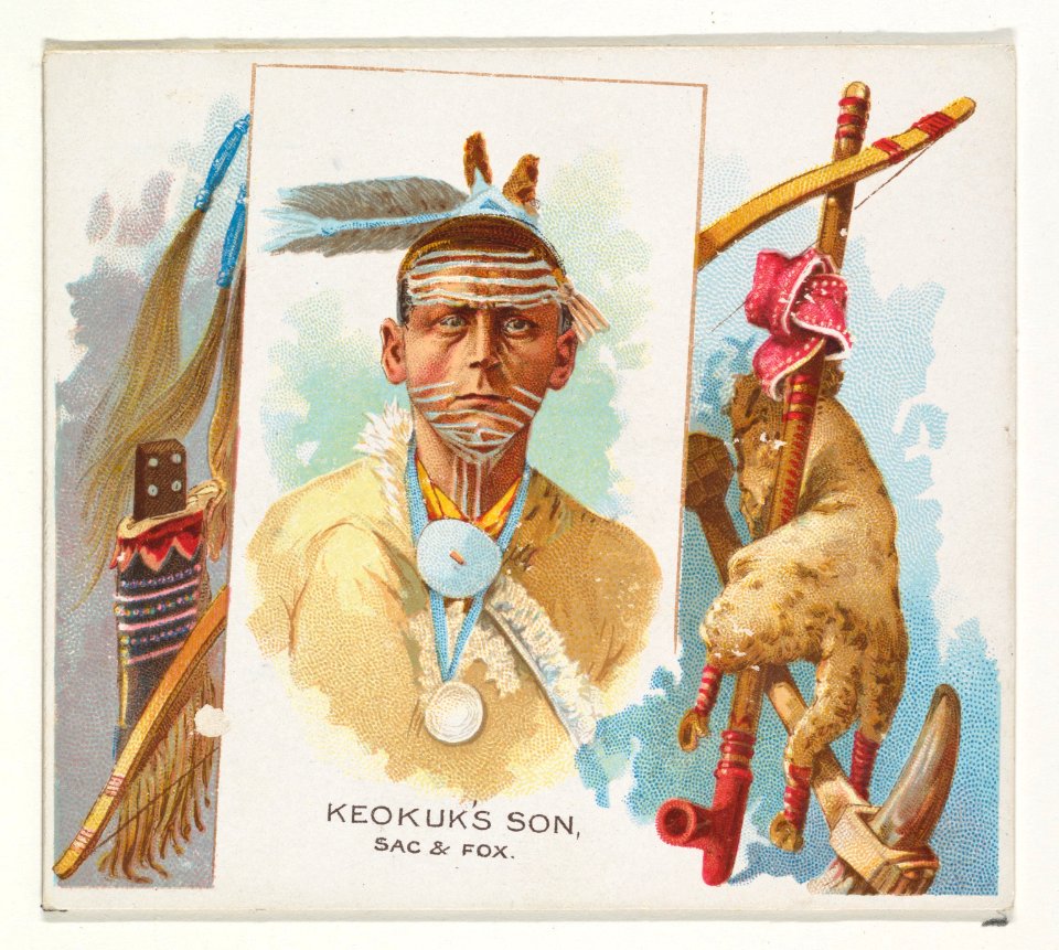 Keokuk's Son, Sac & Fox, from the American Indian Chiefs series (N36) for Allen & Ginter Cigarettes MET DP838930