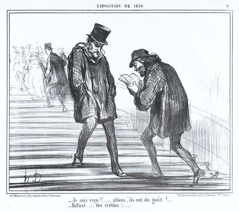 Je suis reçu!!..., from L'Exposition de 1859, published in Le Charivari, April 22, 1859 MET DP876822