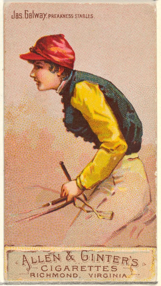 Jas. Galway, Preakness Stables, from the Racing Colors of the World series (N22b) for Allen & Ginter Cigarettes MET DP835215