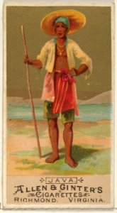 Java, from the Natives in Costume series (N16) for Allen & Ginter Cigarettes Brands MET DP834836