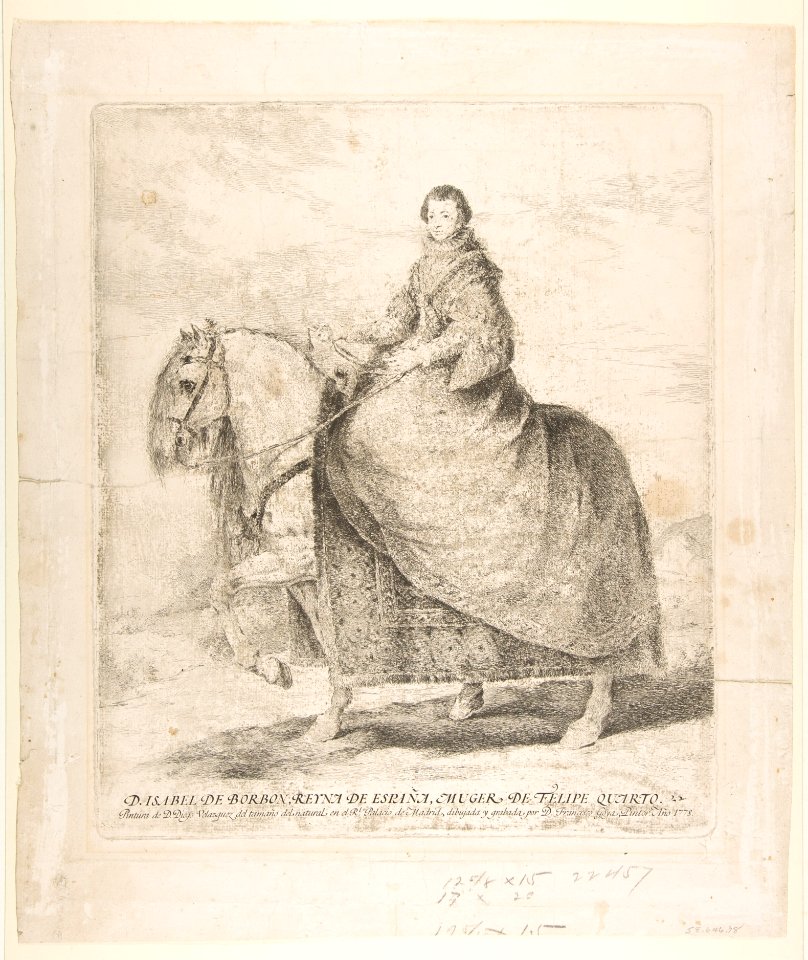 Isabel of Bourbon, Queen of Spain and wife of Philip IV (D. Isabel de Borbon, Reyna de España, muger de Felipe Quarto) MET DP816875