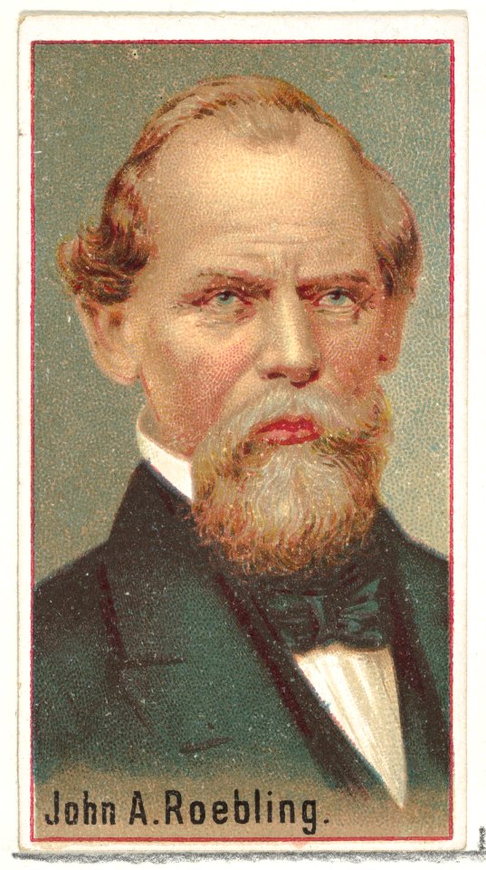 John A. Roebling, printer's sample for the World's Inventors souvenir album (A25) for Allen & Ginter Cigarettes MET DP838848