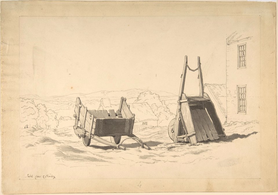 Irish Cars (Study of Two Carts in a Landscape) MET DP805112