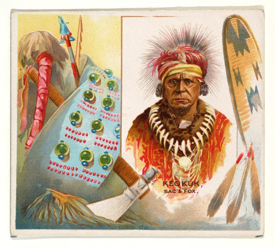 Keokuk, Sac & Fox, from the American Indian Chiefs series (N36) for Allen & Ginter Cigarettes MET DP838911