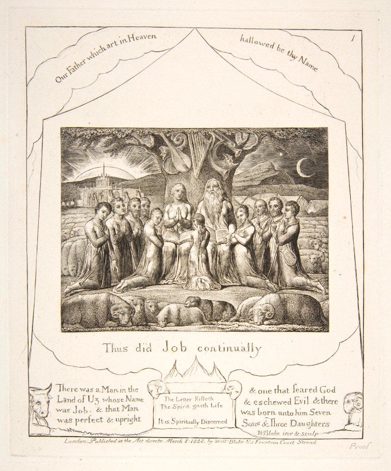 Job and His Family, from Illustrations of the Book of Job MET DP816540