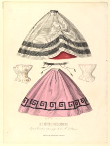 Jupons, corsets et relève jupe de la Maison de Plument, from Les Modes Parisiennes Illustrées MET DP819137