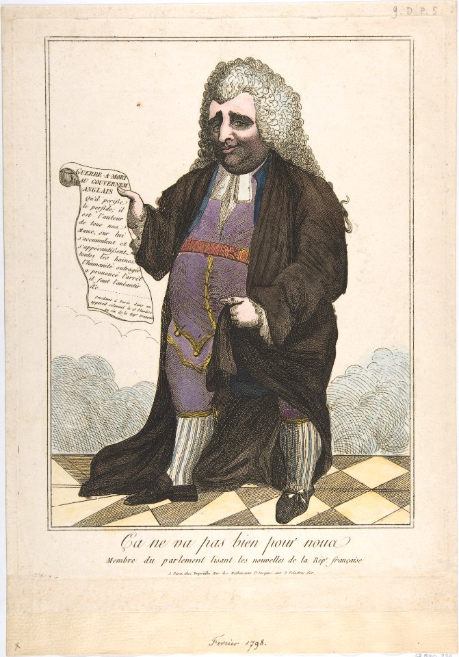 It is Not Going Well For Us- A Member of Parliament Reading the News of the French Republic (Ça ne va pas bien pour nous- Membre du parlement lisant les nouvelles de la Rep-ublique- française) MET DP808896