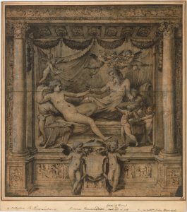 Jupiter and Juno- Study for the 'Furti di Giove' Tapestries MET DP245484