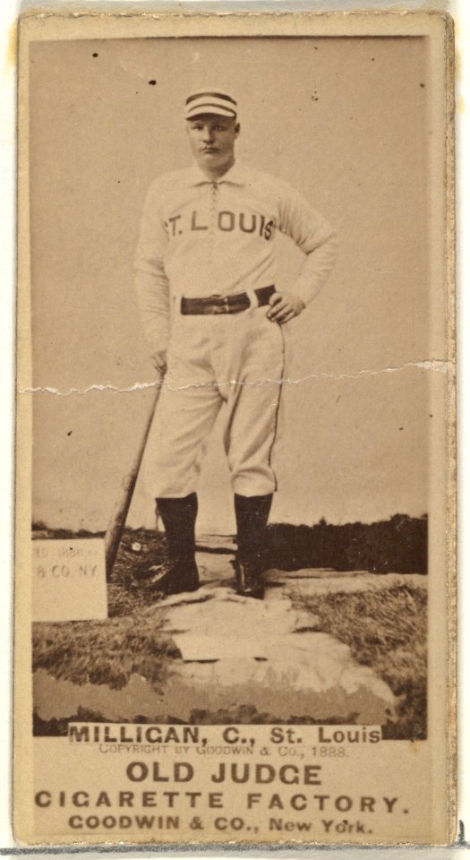 Jocko Milligan, Catcher, St. Louis Browns, from the Old Judge series (N172) for Old Judge Cigarettes MET DP846083