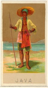Java, from the Natives in Costume series (N16), Teofani Issue, for Allen & Ginter Cigarettes Brands MET DP834881
