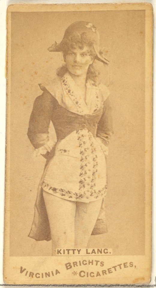 Kitty Lang, from the Actors and Actresses series (N45, Type 1) for Virginia Brights Cigarettes MET DP829799