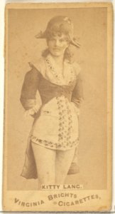 Kitty Lang, from the Actors and Actresses series (N45, Type 1) for Virginia Brights Cigarettes MET DP829799