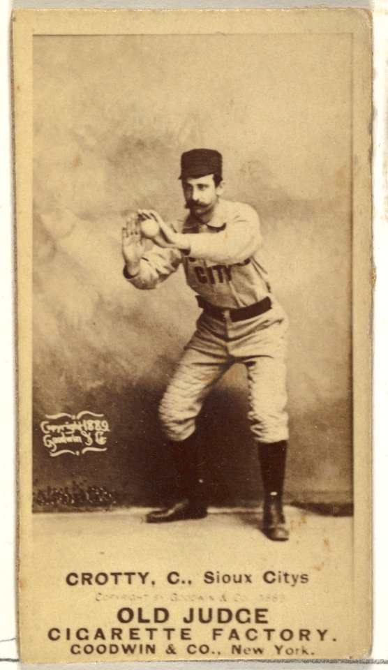 Joseph P. "Joe" Crotty, Catcher, Sioux City Corn Huskers, from the Old Judge series (N172) for Old Judge Cigarettes MET DP846439