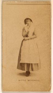 Kittie Mitchell, from the Actresses series (N245) issued by Kinney Brothers to promote Sweet Caporal Cigarettes MET DP859144