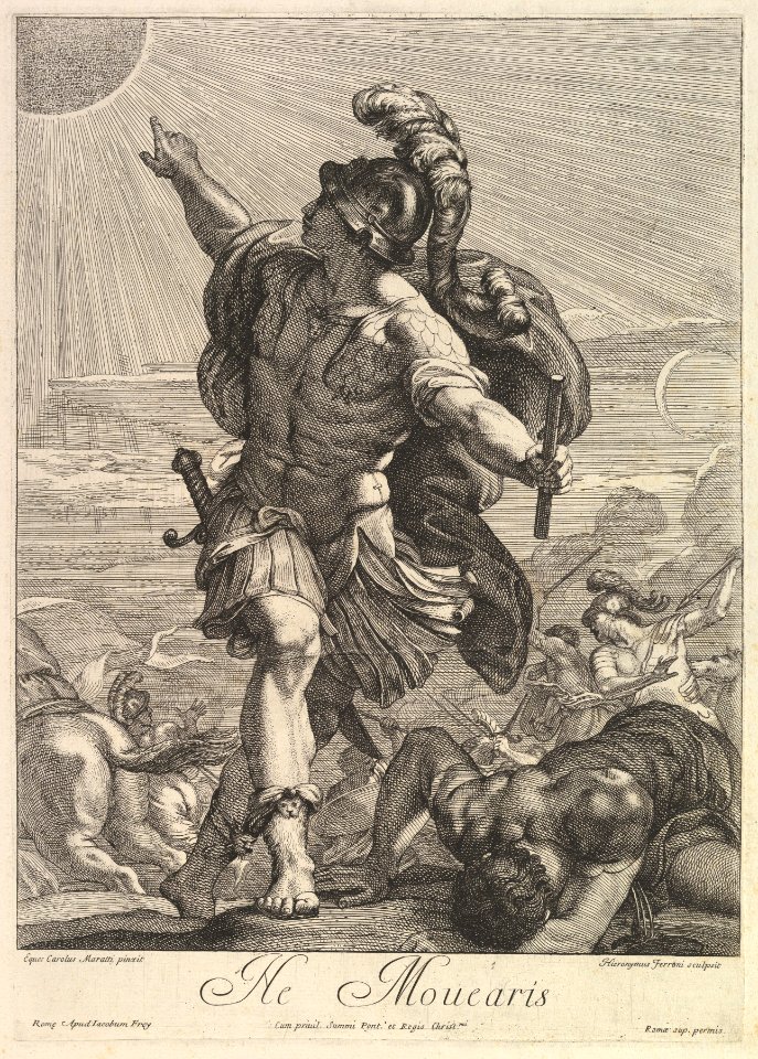 Joshua commanding the sun to stand still MET DP822775