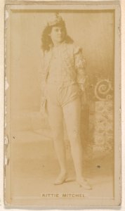 Kittie Mitchell, from the Actresses series (N245) issued by Kinney Brothers to promote Sweet Caporal Cigarettes MET DP859142