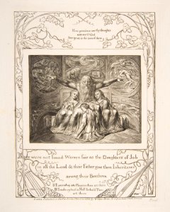 Job and his Daughters, from Illustrations of the Book of Job MET DP816559
