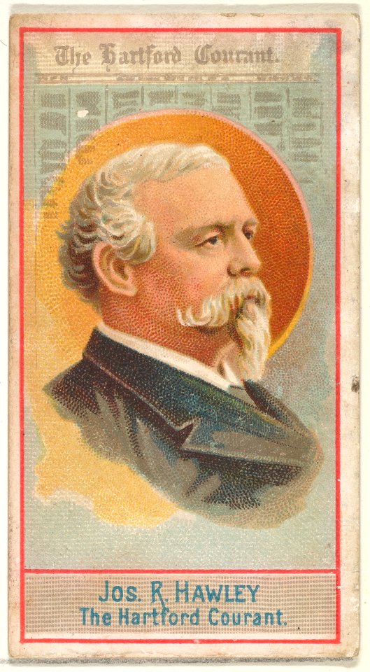 Joseph R. Hawley, The Hartford Courant, from the American Editors series (N1) for Allen & Ginter Cigarettes Brands MET DP827845