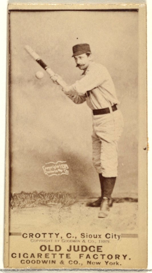 Joseph P. "Joe" Crotty, Catcher, Sioux City Corn Huskers, from the Old Judge series (N172) for Old Judge Cigarettes MET DP846438
