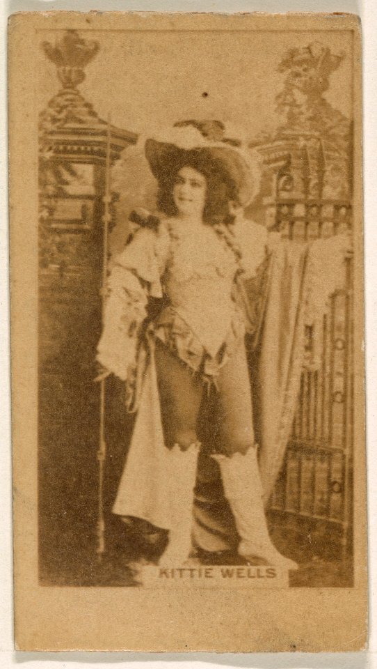Kittie Wells, from the Actresses series (N245) issued by Kinney Brothers to promote Sweet Caporal Cigarettes MET DP859856