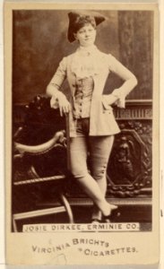 Josie Dirkee, Erminie Co., from the Actors and Actresses series (N45, Type 6) for Virginia Brights Cigarettes MET DP831221