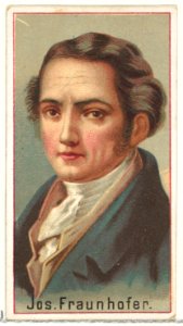 Joseph Fraunhofer, printer's sample for the World's Inventors souvenir album (A25) for Allen & Ginter Cigarettes MET DP838828
