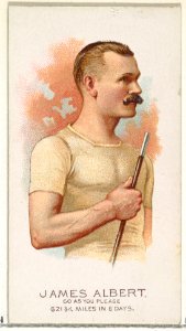 James Albert, Pedestrian-Go As You Please, from World's Champions, Series 2 (N29) for Allen & Ginter Cigarettes MET DP838260
