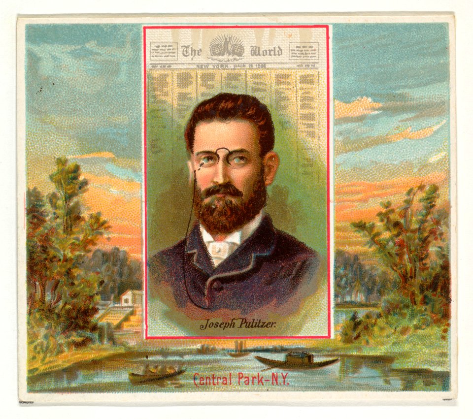 Joseph Pulitzer, The New York World, from the American Editors series (N35) for Allen & Ginter Cigarettes MET DP838897